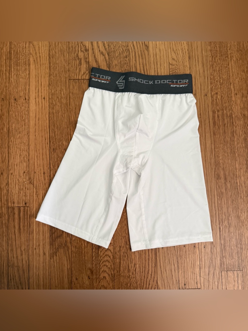 Shock Doctor Boys Youth White Compression Long Boxer Briefs size OSFM